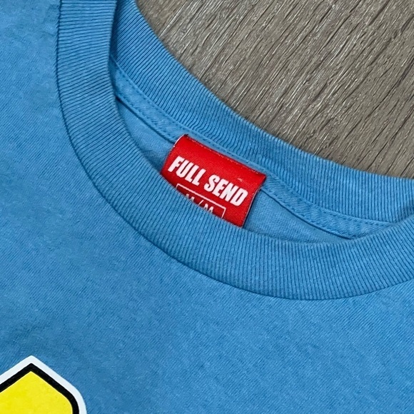 Men’s Medium Full Send NELK BOYS Light Blue Logo Short Sleeve T-Shirt - Picture 4 of 7